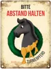 Metallschild mit schwarzes Pferd Motiv und Spruch: Bitte Produktbild-Vorschau 1