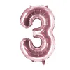 Folienballons Rosé 100cm Zahl 3 zum dritten Produktbild-Vorschau 1
