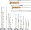 Sada odměrných válců ze skla, 13 kusů, 5ML 10ML 25ML 50ML Náhled obrázku produktu 2