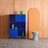 Credenza industriale in metallo con 6 scomparti, Blu Anteprima dell’immagine prodotto 2