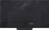 The back of a black LG OLED TV with a marble-like pattern on the sides. Produktbild-Vorschau
