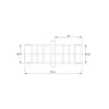 A technical drawing with dimensions of a plumbing fitting. Produktbild-Vorschau