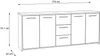 Niedriges Sideboard – Mattweiß – 4 Türen, 3 Schubladen – Produktbild-Vorschau 14
