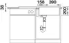 Diagram showing dimensions of a kitchen sink and cabinet. Podgląd zdjęcia produktu