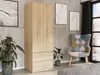 Šatníková skriňa 63 cm, 2 dvere, 2 zásuvky FRAMIRE B-6 Náhľad obrázku produktu 2