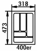 Naber, bandeja para cubiertos, dimensiones 318 x 473 mm. Vista previa de la imagen del producto 2