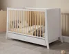 Lit d'enfant Cosmo 60x120 cm avec tiroir et tringle Blanc - Voir les images du produit 7