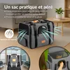 CADOCA® Sac de transport pour chat chien max. 20kg Gris Voir les images du produit 4