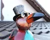 DanDiBo Kruk figurka dekoracja do rynny 30 cm kolorowy ptak Podgląd zdjęcia produktu 2