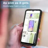 A person is holding a smartphone in a black case, displaying a webpage with product images. Produktbild-Vorschau