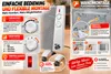 Riscaldatore a onde Mauk 1500W con termostato Anteprima dell’immagine prodotto 4