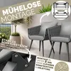 tillvex® Gartenstuhl 6er Set Wetterfest mit Armlehne | Produktbild-Vorschau 4