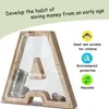 Transparente Spardose aus Holz in Form des Buchstabens C, Produktbild-Vorschau 4