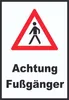Achtung Fußgänger Schild A4 (210x297mm) Produktbild-Vorschau 1