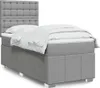 Boxspringbett mit Matratze Hellgrau 100x200 cm Stoff, Produktbild-Vorschau 1