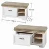 Bankje "Jasmin" in licht eikenhout - 93x49x41 cm (B x H x Productafbeelding-voorbeeld 6
