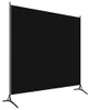 vidaXL Paravent Schwarz 175x180 cm Stoff Produktbild-Vorschau 5