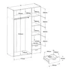 A technical drawing of a wardrobe with dimensions indicated. Produktbild-Vorschau