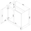 Küchenunterschrank 80 cm - Graphit - 2 Türen - ohne Produktbild-Vorschau 7