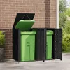 Abri pour poubelles 2 tonnes noir 138x79x117 cm acier Voir les images du produit 3