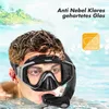 KUYOU Set Snorkeling Set Pinne Adulti Occhiali Nero Anteprima dell’immagine prodotto 5