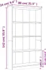 vidaXL Bücherregal 4 Fächer Grau Sonoma 80x24x142 cm Produktbild-Vorschau 7