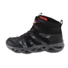 A side view of a black high-top sneaker for boys. Náhľad obrázku produktu