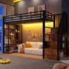 Hoogslaper 90 x 200 cm met LED-verlichting, een open kast, Productafbeelding-voorbeeld 1