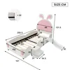 A diagram showing the dimensions of a children's bed with a slide and stairs. Anteprima dell’immagine prodotto