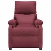 vidaXL Relaxsessel Elektrisch Weinrot Stoff Produktbild-Vorschau 4