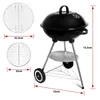 Sunjas Holzkohlegrill Kugelgrill Rundgrill CA-20 Deckel Produktbild-Vorschau 7
