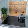 Spritzschutz Herdabdeckplatte Schneidebrett aus Glas Holz Produktbild-Vorschau 3