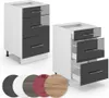 Meuble cuisine Vicco Fame-Line Anthracite Haute brillance Voir les images du produit 5