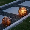 LED Kugel mit Drahtlicherkette - stehend - 80 bernsteinfarbene LED - D- 20cm - f. Aussen - rauchgrau Produktbild-Vorschau