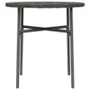 vidaXL Table d'appoint Gris 45 cm Poly rotin Voir les images du produit 4