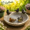 XL Vogeltränke Ø 38 cm – Vogelbad mit 3 Deko-Vögeln, Produktbild-Vorschau 1