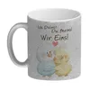 Vogelpaar Glitzer-Kaffeebecher mit Spruch Ich Deins Du Produktbild-Vorschau 2