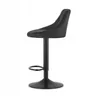 A black bar stool shown from the side against a white background. Voir les images du produit