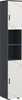 A tall, narrow cabinet with two doors and open shelves in between, presented against a white background. Produktbild-Vorschau