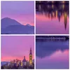 Bilder auf glas - Landschaft Berg See Kirche - 30x30cm - Produktbild-Vorschau 8