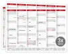 Tafelkalender 2027 Rot DIN A4 3er Set Halbjahreskalender Produktbild-Vorschau 1