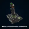 A gaming joystick and throttle system is displayed against a dark blue background. Produktbild-Vorschau