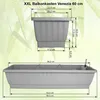 XXL Blumenkasten mit Bew. Venezia 60 cm anthrazit Produktbild-Vorschau 2