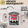 Norwegen Tasse Geschenk Skandinavien Wikinger Norwegische Produktbild-Vorschau 3