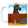Kaffeebecher mit schwarzes Turnierpferd Motiv Kaffeetasse Produktbild-Vorschau 2