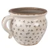 Vaso da fiori Clayre & Eef 17x14x12 cm Beige Nero Anteprima dell’immagine prodotto 3