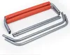 A disassembled beach chair with orange padding and silver metal frame components laid out on a white background. Náhled obrázku produktu