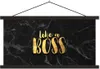 MuchoWow® Textilposter Zitat - Chef - Gold - Marmor 90x45 Produktbild-Vorschau 1