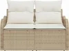 vidaXL Sofa ogrodowa z poduszkami beżowa 121 x 62 x 69 cm z Podgląd zdjęcia produktu 4