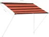 vidaXL Einziehbare Markise 100×150 cm Orange und Braun Produktbild-Vorschau 7